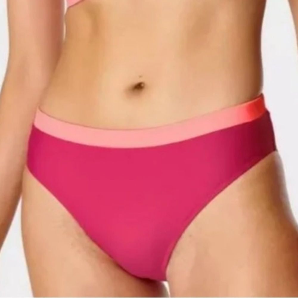 New Sweaty Betty Harlyn tayberry pink waisted bikini bottom